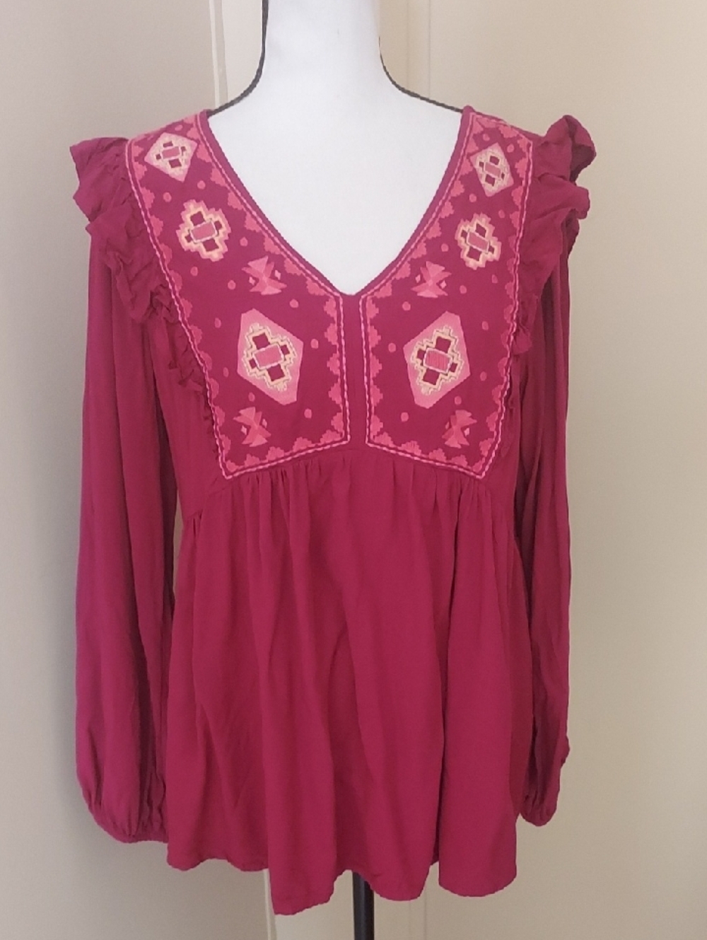 JODIFL Red Women’s Blouse